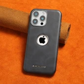 iPhone 16 Pro Max Magsafe Uyumlu Deri Kılıf - Siyah - 11