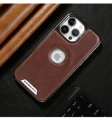 iPhone 15 Plus Uyumlu Deri Kılıf - Mor - 11