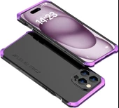 iPhone 14 Pro Max 6.7 Metal TPU Silikon Kılıf - Kırmızı+Kırmızı - 10