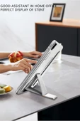 iPad Pro 13 2024 Tablet Kılıfı - Çok Fonksiyonlu Manyetik Standlı - Kart Yuvalı - Gri - 10