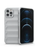 iPhone 14 Pro Max Silikon Kılıf - Kırık Beyaz - Darbeye Dayanıklı - 1
