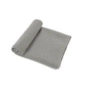Çift Renkli Serinletici Spor Havlusu - 30x100cm - Emaye Gri - 1