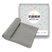 Çift Renkli Serinletici Spor Havlusu - 30x100cm - Emaye Gri - 2