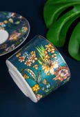 Kemik Porselen Kahve Fincanı ve Tabağı Seti - Fincan: 6.5x8.7cm, Tabak: 2x15cm - 4