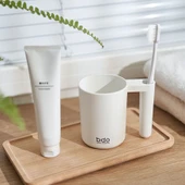 PP Diş Fırçası Kabı - Yıldızlararası Beyaz thumbnail 5