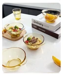 7 Parça Kristal Saklama Kabı Seti (2x 5.5 inç Kase, 3x 7 inç Tabak, 2x 270ml Bardak) - 7