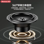 Mini Masaüstü Bluetooth Hoparlör - Siyah - 6