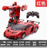 Uzaktan Kumandalı Dönüşen Araba Robot - Kırmızı Lamborghini, Şarj Edilebilir - 1
