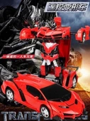 Uzaktan Kumandalı Dönüşen Araba Robot - Kırmızı Lamborghini, Şarj Edilebilir - 9