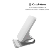 Katlanabilir Masaüstü Metal Telefon Standı - Mat Buzlu Beyaz thumbnail 4