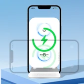 Katlanabilir Masaüstü Metal Telefon Standı - Mat Buzlu Beyaz thumbnail 3