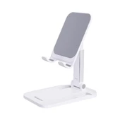 Katlanabilir Masa Telefon Tutucu - Beyaz - 1
