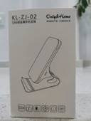 Katlanabilir Masaüstü Metal Telefon Standı - Mat Buzlu Beyaz thumbnail 9