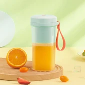 Kablosuz Taşınabilir Elektrikli Katı Meyve Sıkacağı - 300ml - Mavi - 2