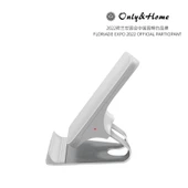 Katlanabilir Masaüstü Metal Telefon Standı - Mat Buzlu Beyaz thumbnail 7