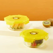 Minions Desenli Isıya Dayanıklı Cam Saklama Kabı Seti - 635mL x 2 thumbnail 4