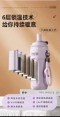 Pipetli Termos Bardak - Tungsten Çelik Rengi - 500ML - Seramik Kaplamalı - 4