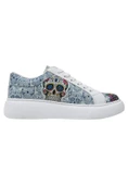 Dogo Kadın Vegan Deri Beyaz Sneakers - Remembrance Of Frida Kahlo Tasarım - 4