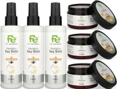 Fe Keratin Saç Sütü 200ML & Saç Maskesi 300ML (Karma 6 Lı Set) - 1