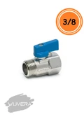 Wuvera 3/8” Mini Küresel Vana – %100 Pirinç Gövde, Kompakt Tasarım & 25 Bar Basınç Dayanımı - 1
