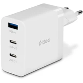 TTEC 2SCG03B SmartC harger Trio GAN 65W PD Seyahat Hızlı Şarj Aleti 2 USB-C +USB-A - 3