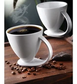 2 Li Tasarım Kahve Fincanı Takımı Kendinden Tabaklı fincan Türk Kahvesi Fincanı - 5