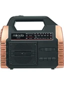 Mikado MDR-325 Ahşap USB- TF Destekli FM/AM/SW/BT+SOLAR+Power Bank 3 Band Klasik Radyo - 2
