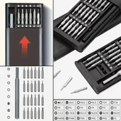 BUFFER® 25 Parça 24 farklı uçlu Mıknatıslı 25 in 1  Tornavida Seti - 2