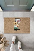 Bej Kapı Önü Paspası Basketci Ayıcık Desen  K-3349 - 1