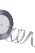Saten Kurdele 2 cm 10 Metre Gri thumbnail 1