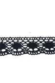 Kopanaki Dantel en 5 cm Badem Model Siyah 10 Metre - 1