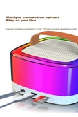 Karaoke Bluetooth Hoparlör Aggıy Ag-s7 Kablosuz Mikrofonlu Rgb Led Parti Işıklı - 5