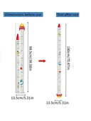 Sevimli Sarı Zürafa   Yeşil Dinazor   Deniz Kızı   Roket  Ağaç Boy Ölçüsü Sticker thumbnail 6