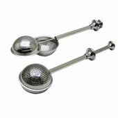 Paslanmaz Çelik Çay Süzgeci Çay Kaşığı Demlik Topu Bitki Çayı Filtresi - 2