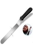 2li Set Hamur Şekillendirici Eğik Pasta Spatulası +metal Hamur Kesici Kazıyıcı Spatula - 3