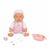 030021 Sunman, Bebelou Yemek Zamanı Sesli Bebek Seti 35 Cm / +3 Yaş - 5
