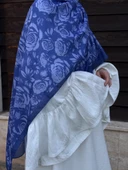 Pamuklu Soft Roza Desen Şal-Lila - 4