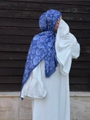 Pamuklu Soft Roza Desen Şal-Lila - 2