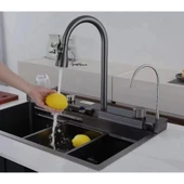 Akıllı Şelale Mutfak Eviyesi Dijital LED Göstergeli Set thumbnail 2