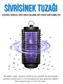 Sivrisinek Tuzağı Elektronik Sivrisinek Öldürücü Kokusuz, Sessiz Dış Ortamda Kullanıma Uygun Kancalı - 2