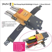 TAMSET Deri Kasap Bıçak Masat Kütüklüğü 4+1 Bölmeli - 2