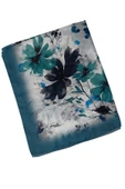 Ebruli Cotton Vual Çiçek Desenli Şal 75x190 cm - 4