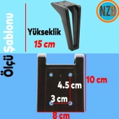 Mobilya Kanepe Sehpa Tv Ünitesi Çekyat Koltuk Ayağı 15 Cm Siyah Baza Ayakları thumbnail 2