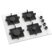 GL General GLO 206SC BASK Kare Beyaz Cam 60cm Döküm Ankastre Ocak - 2