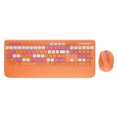 Everest KM-6281 CANDY Renkli Tuşlu Turuncu Kablosuz Q Multimedia Klavye + Mouse Set - 1