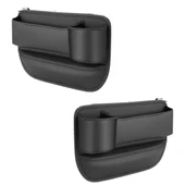 Polham 2 Adet Set Deri Araç İçi Ön Koltuk Yanı Organizer, Telefon, Cüzdan, Bardak Tutucu Düzenleyici Organizer - 1