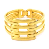 FerizZ Altın Kaplama Üç Kollu Dört Sıra Düz Kaburga Kelepçe thumbnail 1