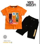 Triliya Pamuklu Unisex Çocuk Kapri Takımı (Cepli & Kordonlu, 3-12 Yaş) TRL-27 - 7