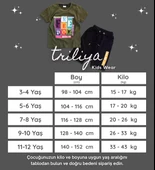 Triliya Pamuklu Unisex Çocuk Kapri Takımı (Cepli & Kordonlu, 3-12 Yaş) TRL-27 - 10