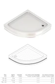 Sanica Magna Oval 80 x 80 20 cm Yükseklik Duş Teknesi - 4
